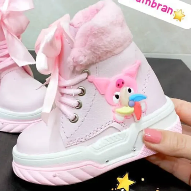 BOTAS ROSA KUROMY CON LAZO  ✨Alumbran