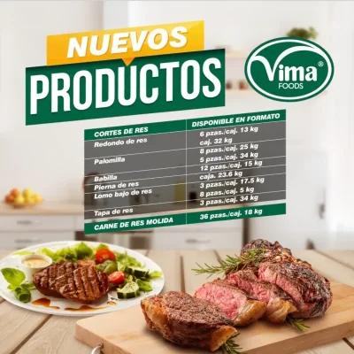 Oferta de cortes de res para compra desde plaza.