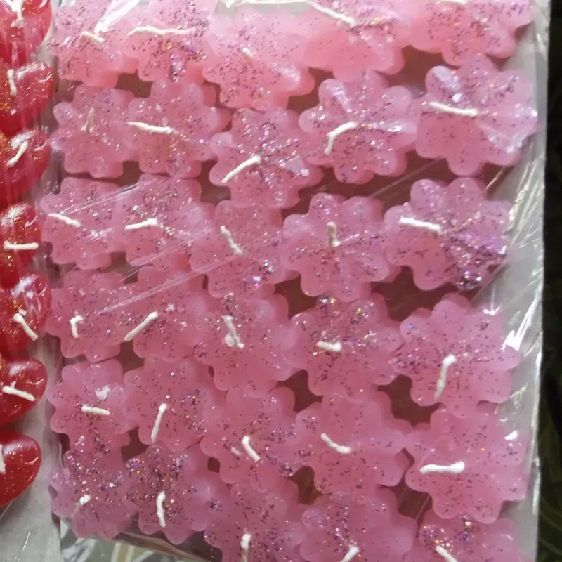Paquete de 30 velitas pequeñas de flores
