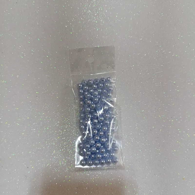 Perla azul de 6mm perlada 