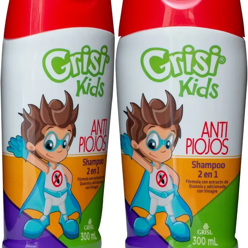 Shampoo limpiador y repelente de piojos para niños Grisi