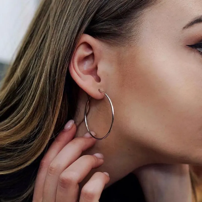 Argollas grandes lisas