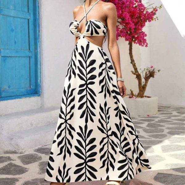Vestido largo estampado