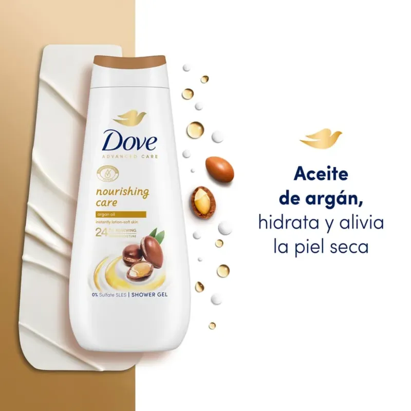 GEL DE DUCHA DOVE ARGÁN 225ML