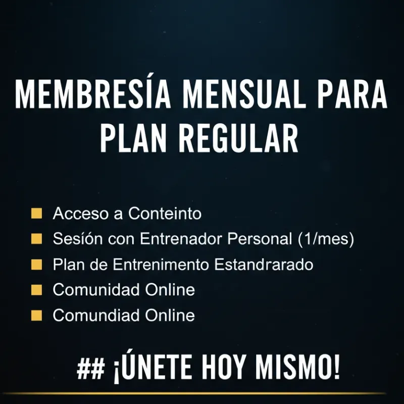 Membresia Mensual con entrenador incluido regular