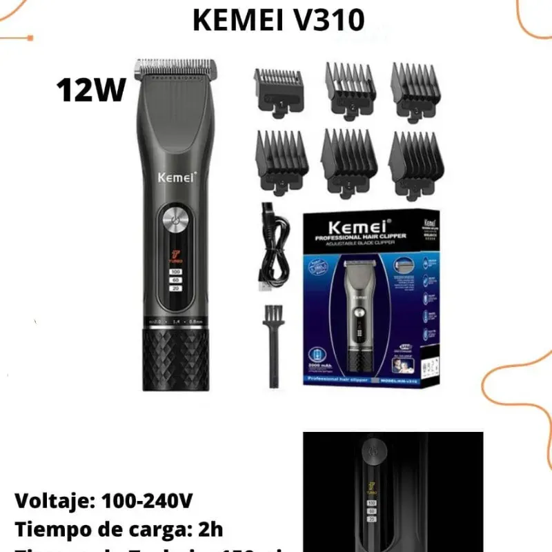 Kemei cortadora de pelo eléctrica profesional KM-V310