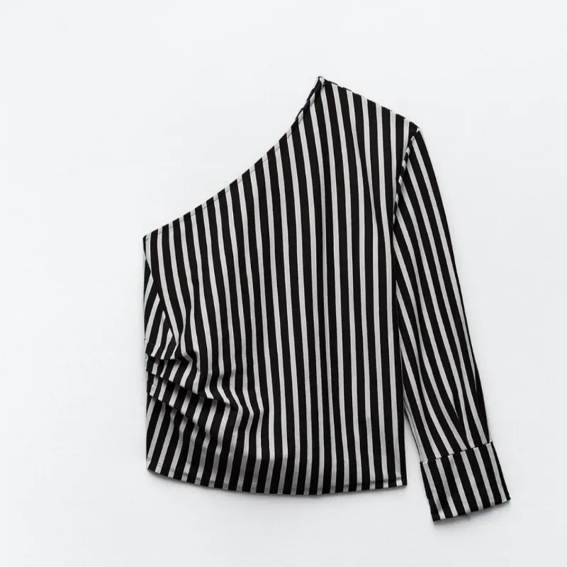 Blusa asimétrica rayas