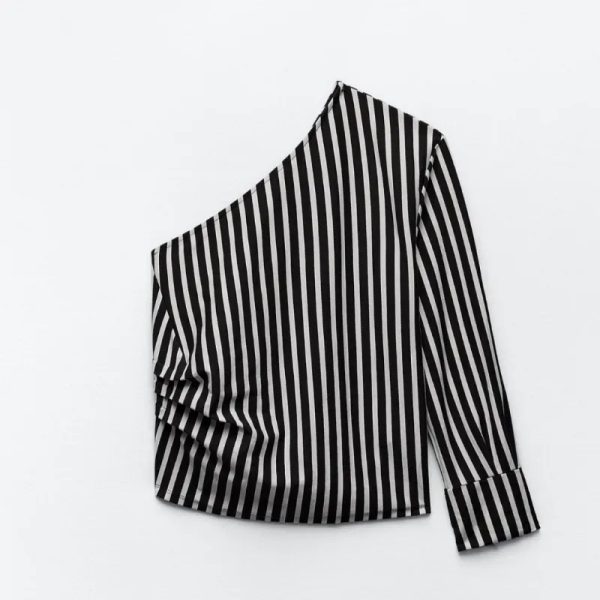 Blusa asimétrica rayas