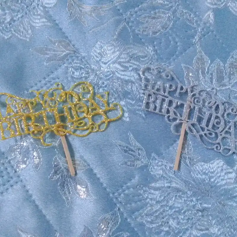 Topper Happy Birthday rectangular de foami