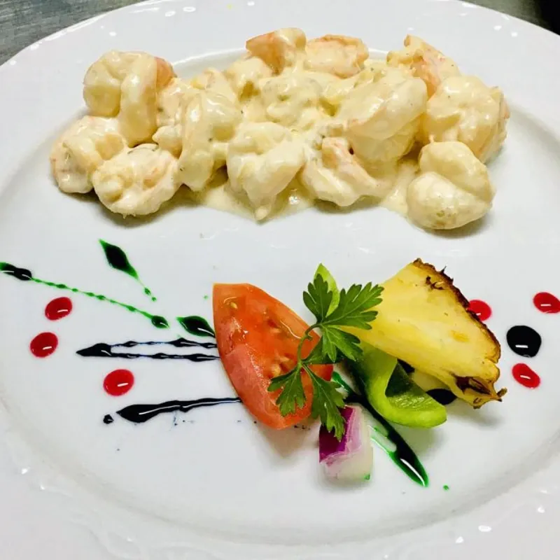 Camarones a la crema