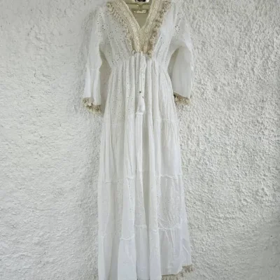 Vestido Largo Bordado