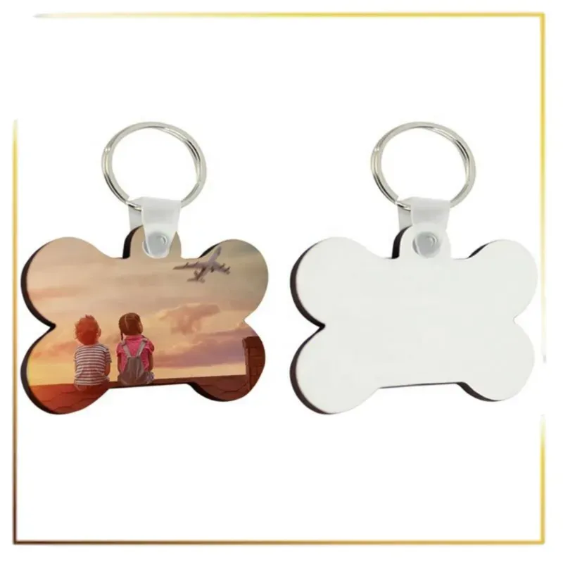 Llavero forma de huesito MDF