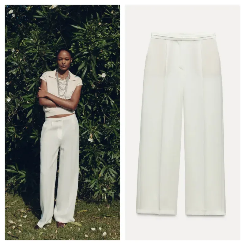 Pantalón Zara blanco formal