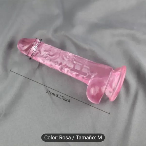 ‼️Consolador realista con ventosa y testículos 21cm‼️