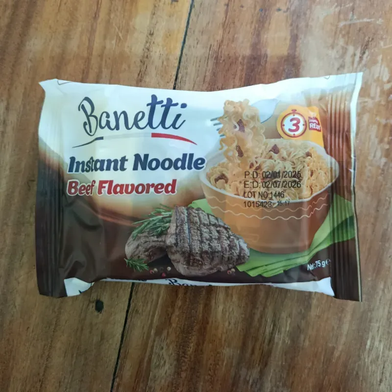 Sopa instantánea de res