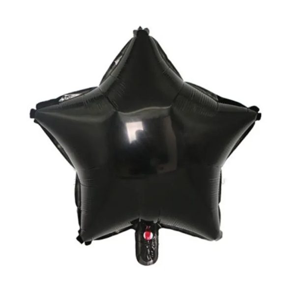 Globo de estrella negro de 10"