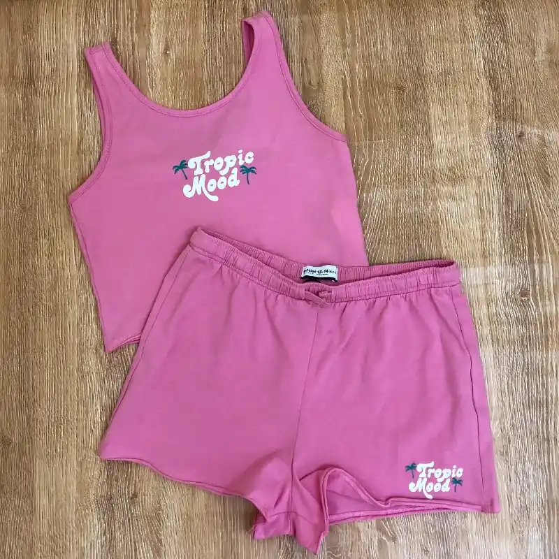 Conjunto "Tropic Mood" color rosado