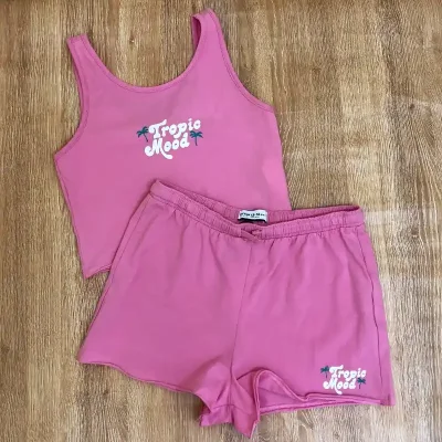 Conjunto "Tropic Mood" color rosado