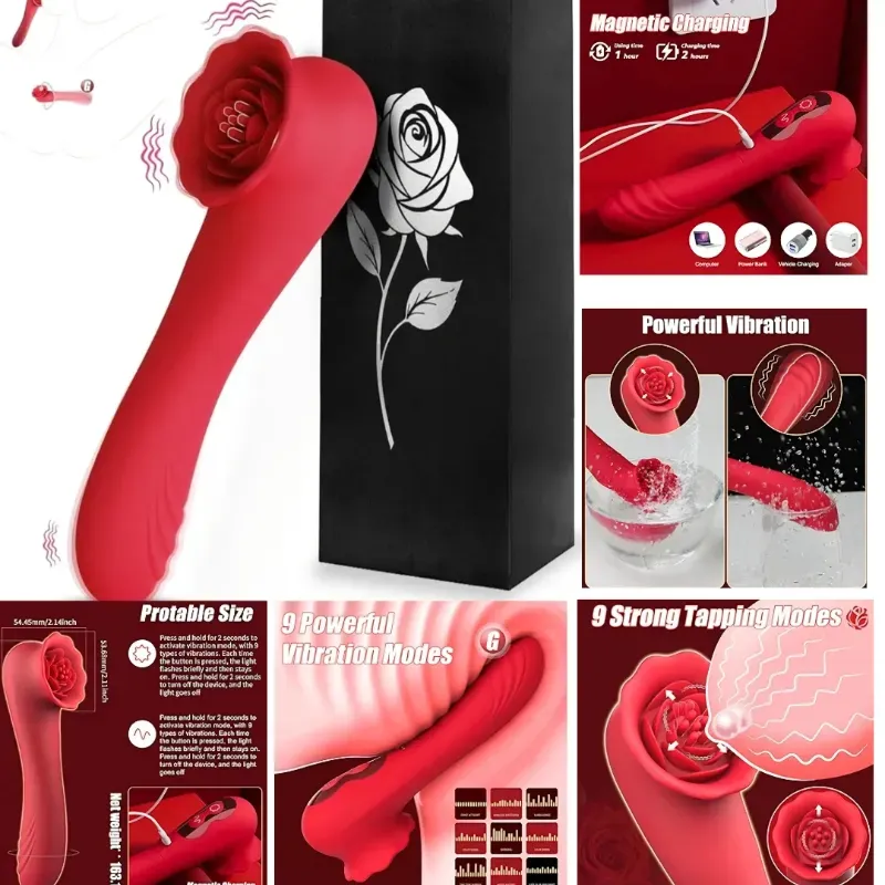 Dildo vibrador 2 en 1