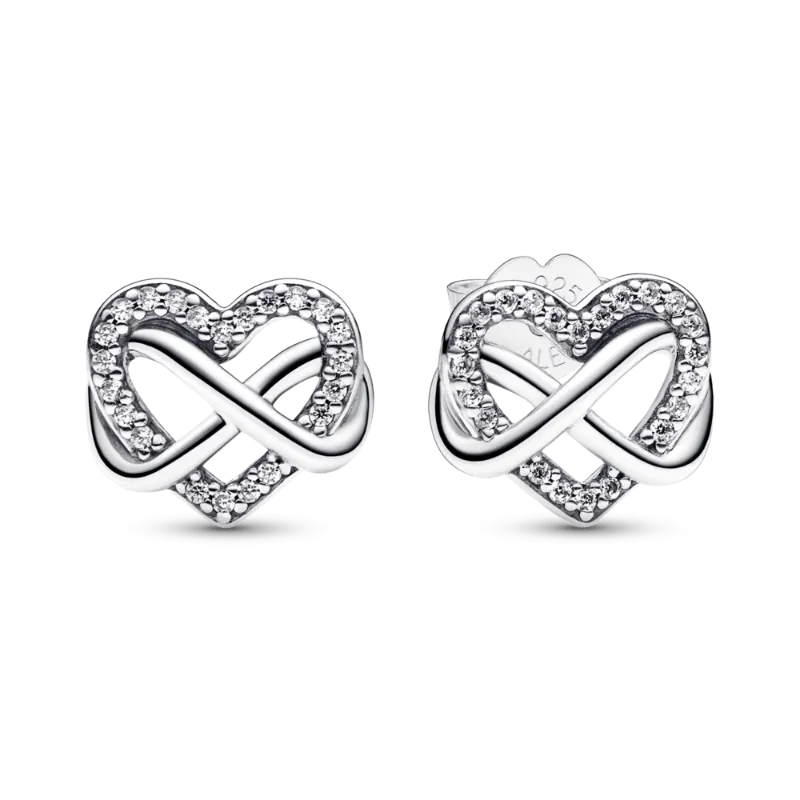 Aretes de Corazón con Infinito