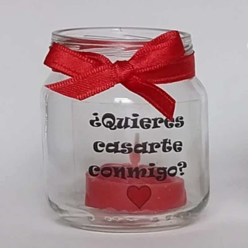 Pomito con vela "¿Quieres casarte conmigo"?