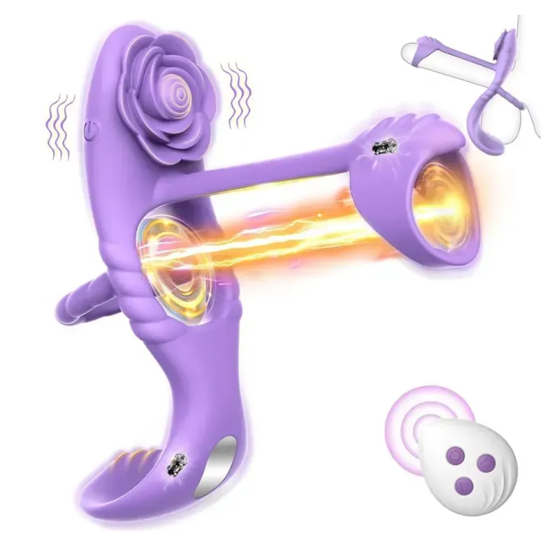 ‼️Anillo Vibrador de Rosa para el Pene y Clítoris‼️(5)