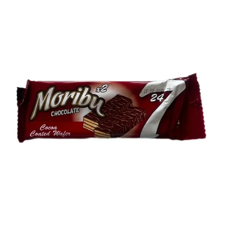 Waffer cubierto de chocolate y crema de cacao