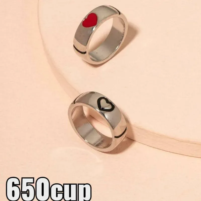 Pareja de anillos de aleación de zinc