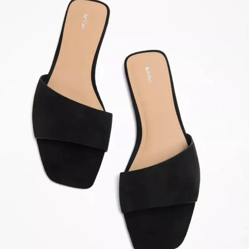 Sandalias Planas Negras
