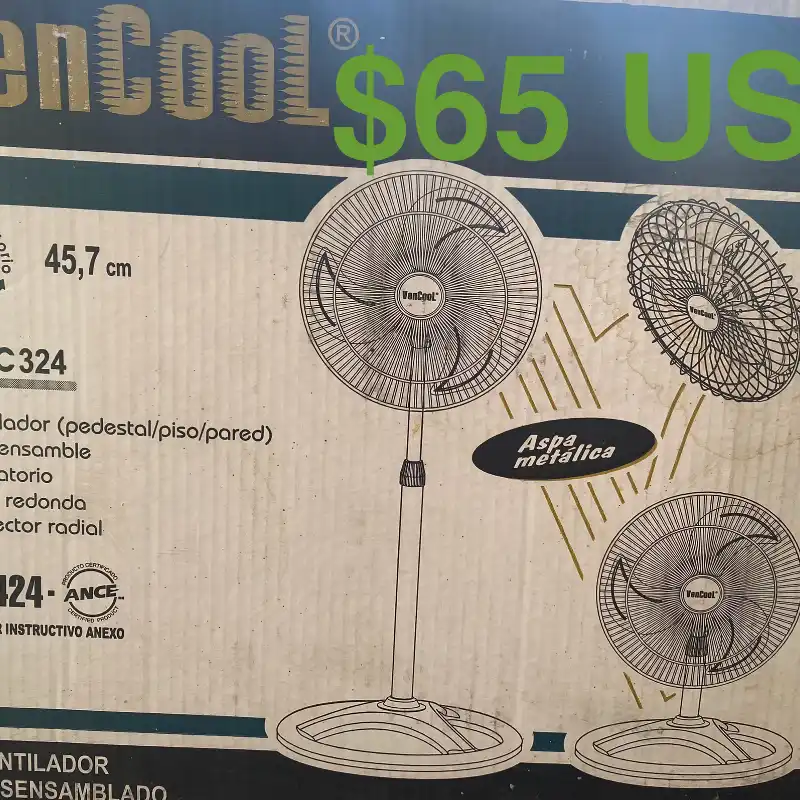 Ventilador  (pedestal/piso/pared)