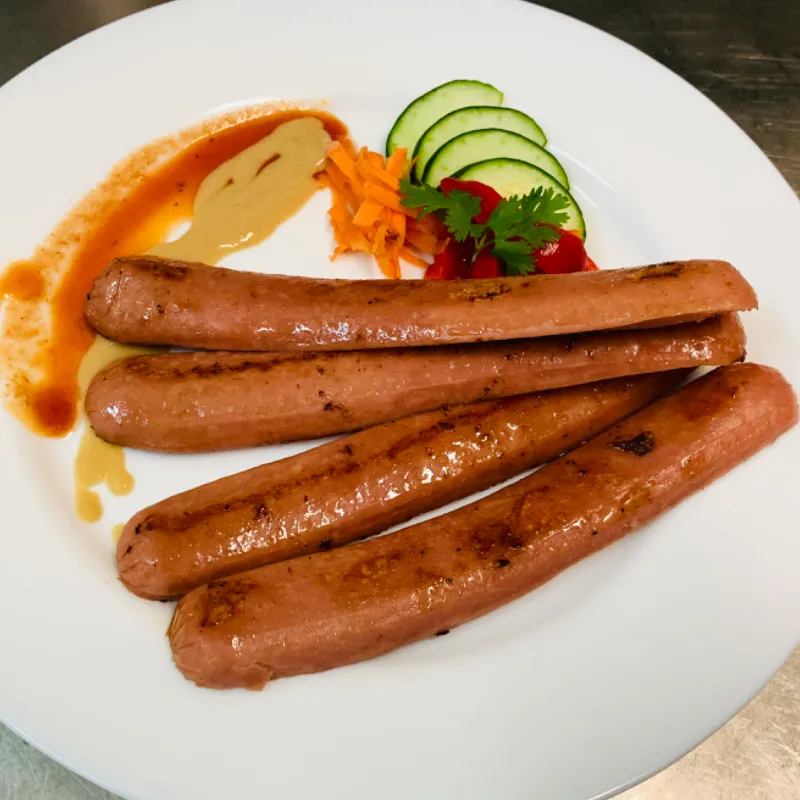 Perro caliente al plato