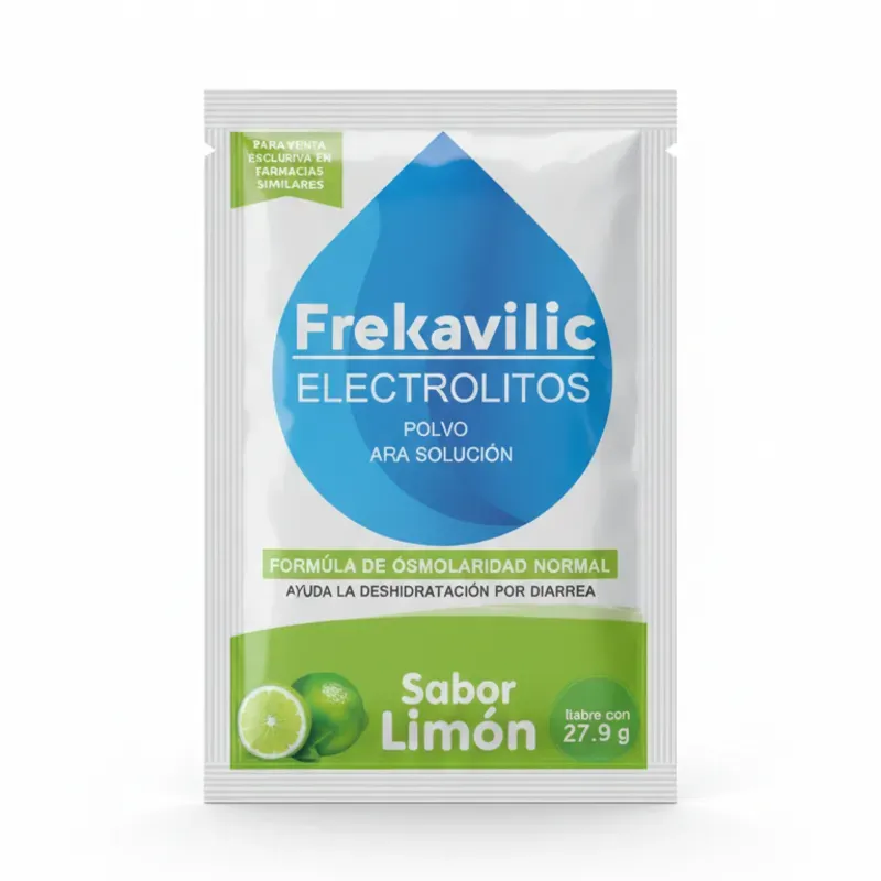 Sales de Rehidratación Oral Frekavilic Electrolitos Sabor Limón 27.9 gr