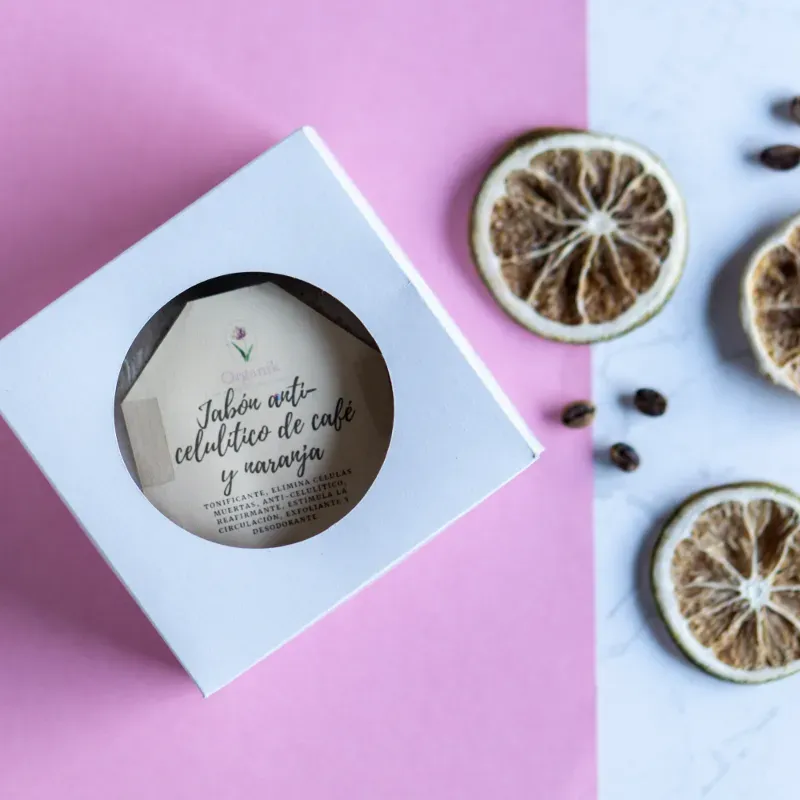 Jabón anti-celulítico de café y naranja