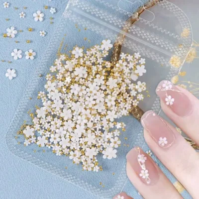 Flores de Resina Blanca