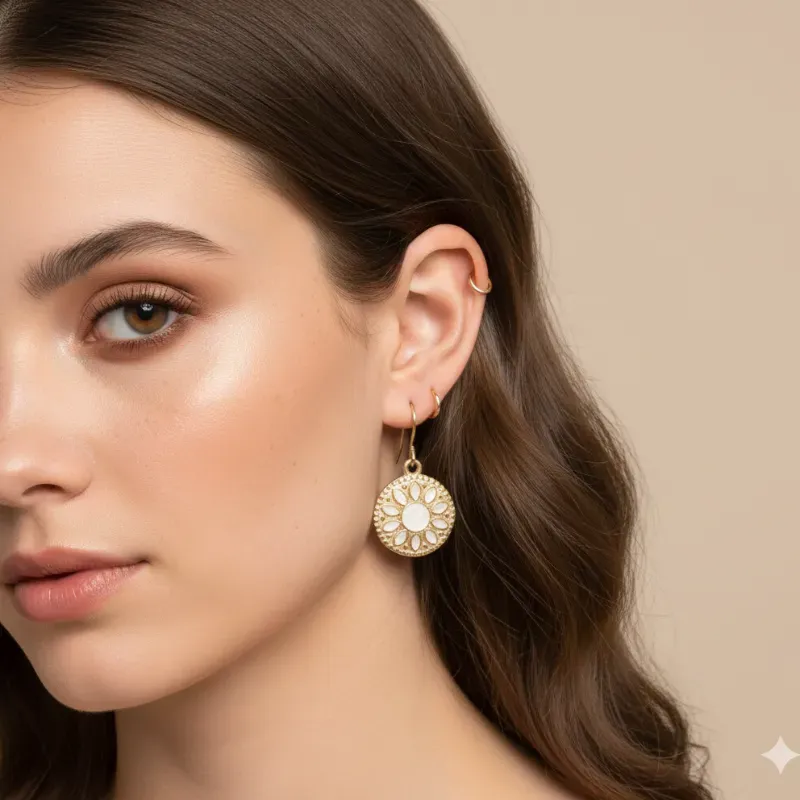 Aretes redondos dorados