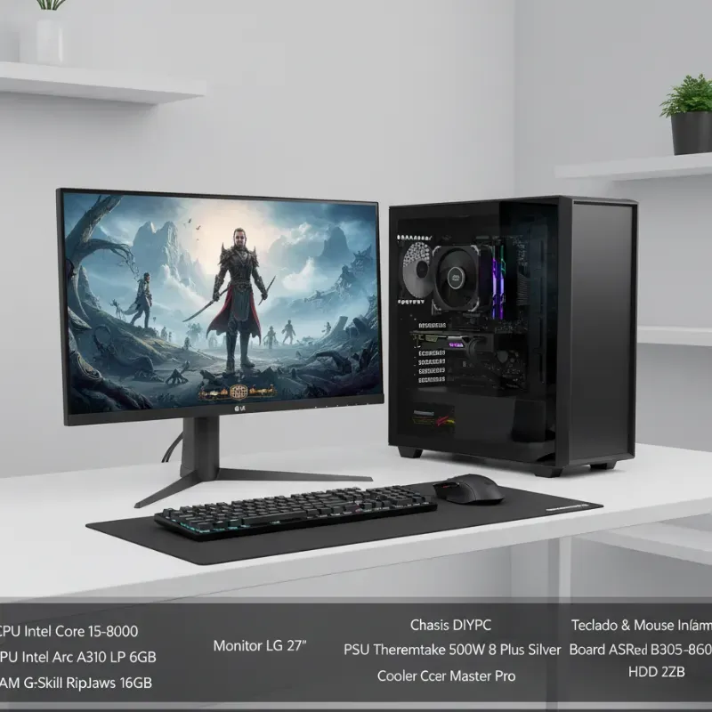 ⚡ PC Gamer Intel i5 + Monitor LG 27” – Setup completo