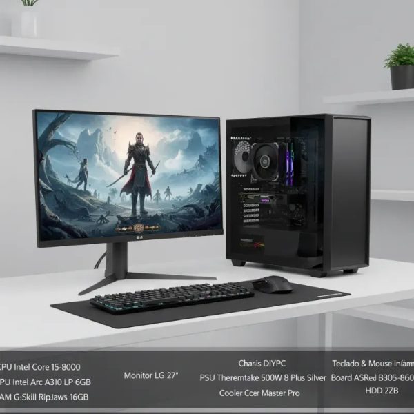 ⚡ PC Gamer Intel i5 + Monitor LG 27” – Setup completo