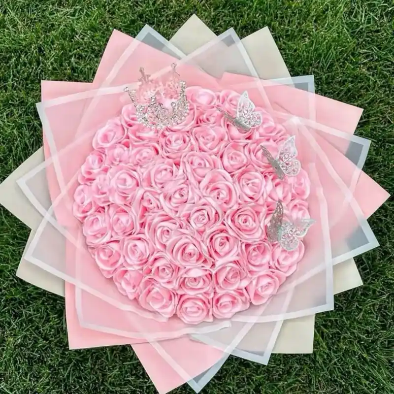 Ramo buchón de rosas rosadas