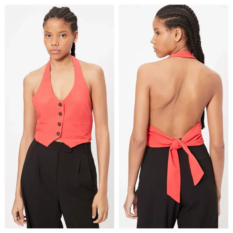 Chaleco Bershka rojo