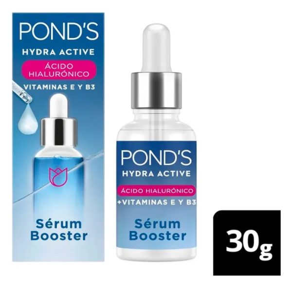  POND'S Hydra Active Sérum Booster – Ácido Hialurónico + Vitaminas E y B3 (30 g)