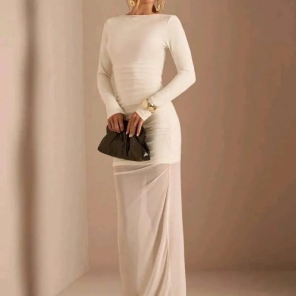 Vestido albaricoque largo