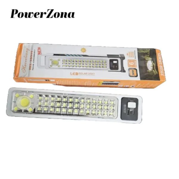 Lampara Recargable Con Puertos USB y Panel Solar de led LUZ BLANCA INTENSA
