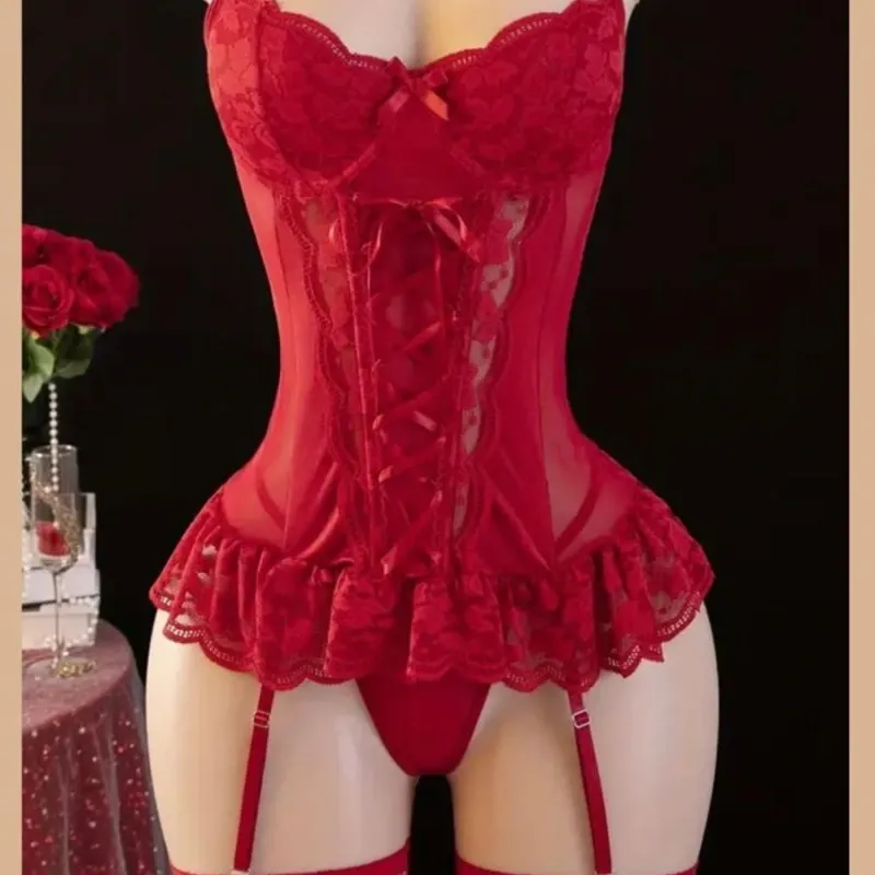 Set de lencería rojo