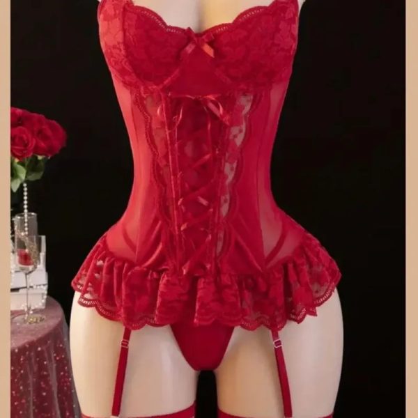 Set de lencería rojo
