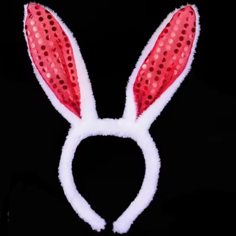 Cintillo orejas de conejo Rojo o azul