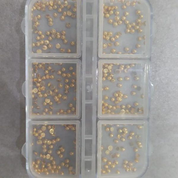 PASTILLERO X 6 MEDIAS PERLAS DORADAS