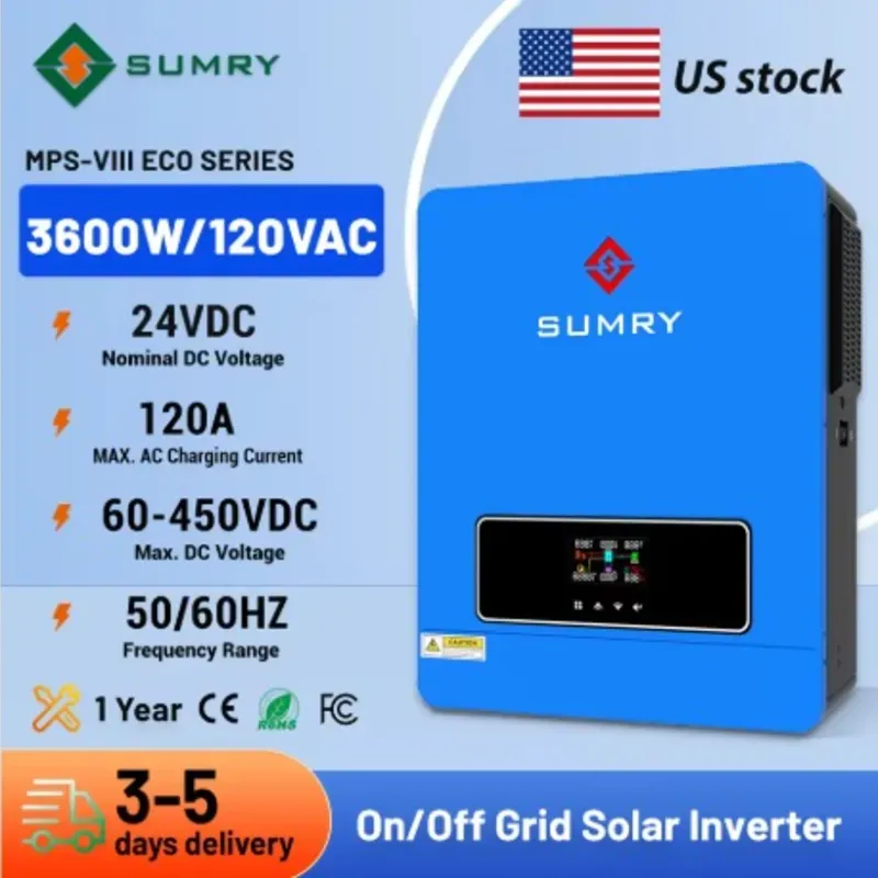 Inversor Solar Híbrido marca Sumry de 3600w