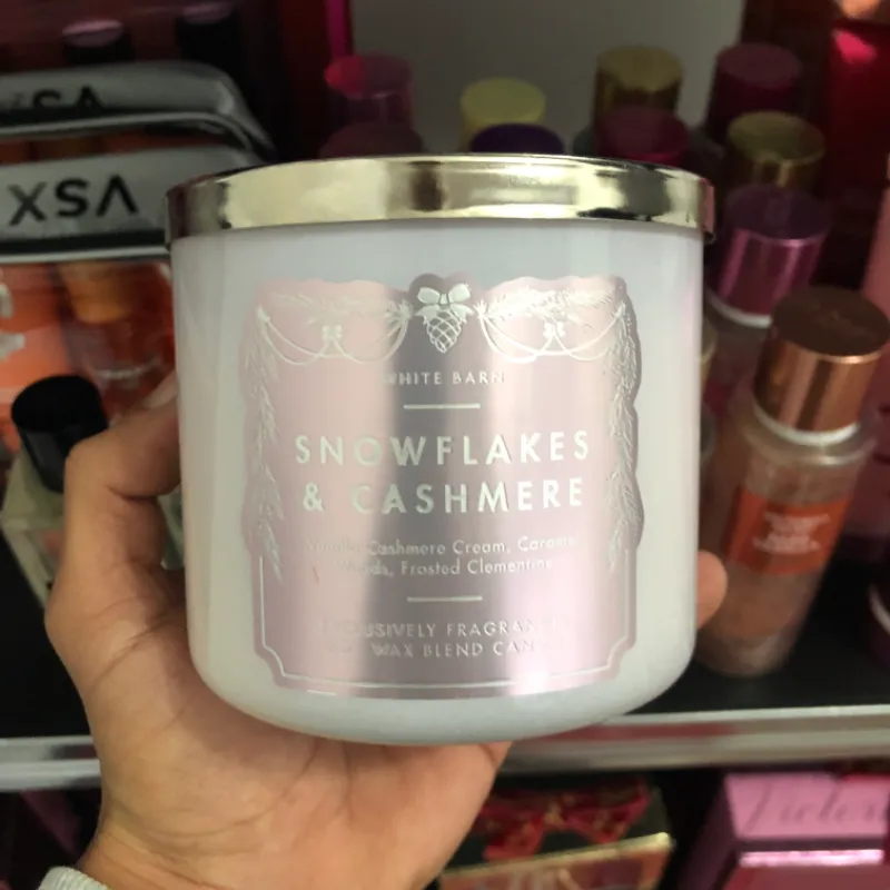 Vela aromática (3 mechas ) Snowflakes& Cashmere