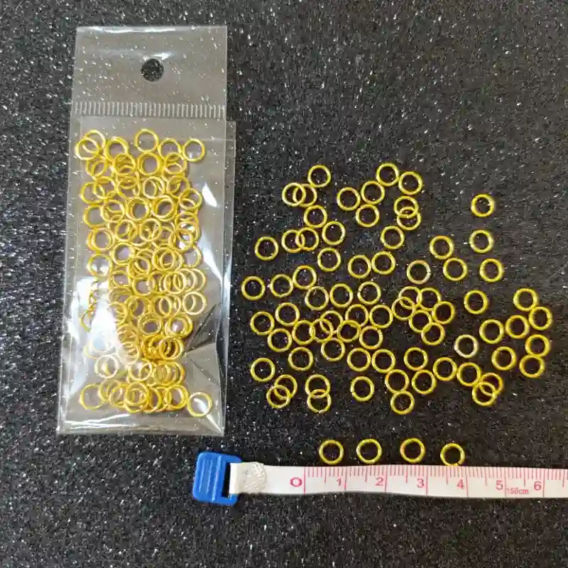 Argolla dorada de metal 6mm (medida 0. 9x6 AR-C)