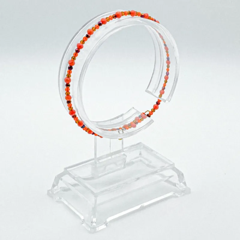 Pulseras de aro con cristales ️